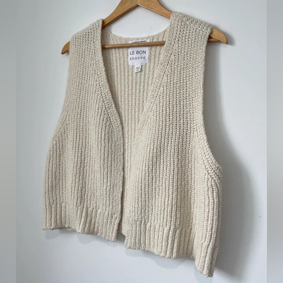 le bon shoppe Jackets & Blazers - Le Bon Shoppe Granny Cotton Vest Oatmeal XS/S